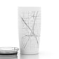 Custom Etched Orange Map Travel Tumbler- 20 oz