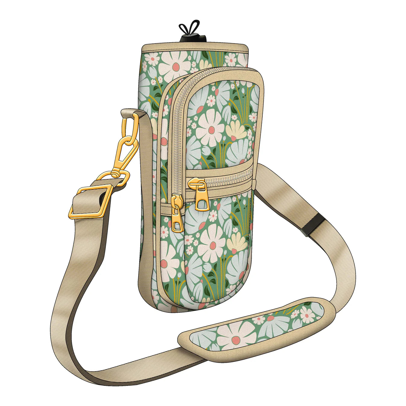 Wild Daisy Bottle Carrier Crossbody 32oz