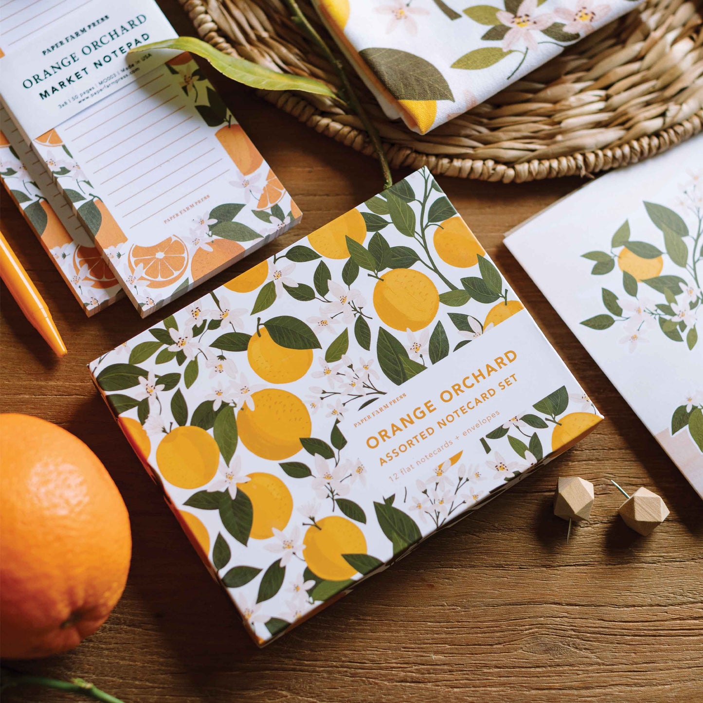 Orange Orchard Assorted Notecard Set