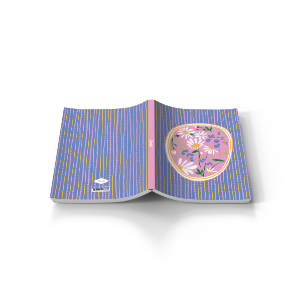 Daisy Cameo  Soft Touch Classic Layflat Notebook Journal