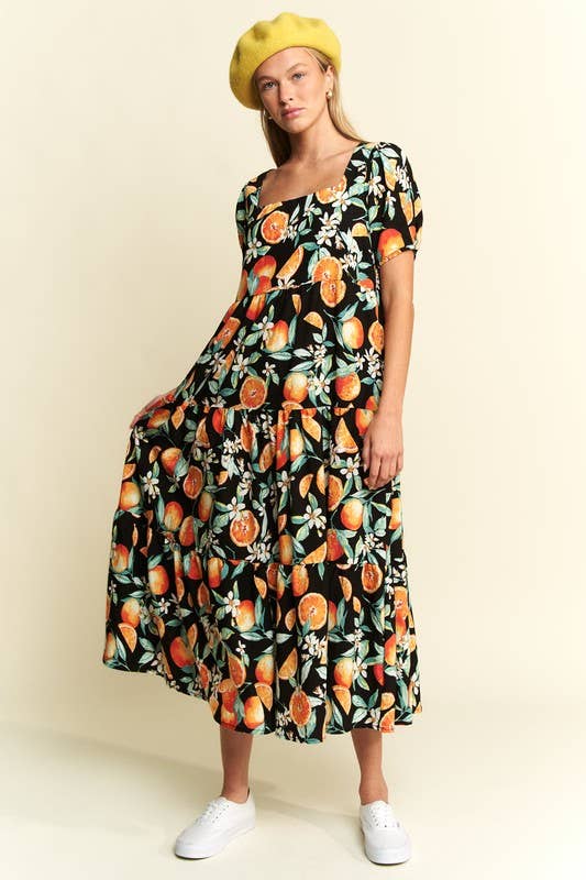 Orange Grove Dress with Pockets