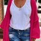 Love & Peace Exposed Seam Long Maxi Knit Cardigan
