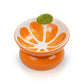 Orange Shaped Stoneware Elevated Pet Bowl
