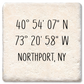 Custom City State Coordinates Coaster
