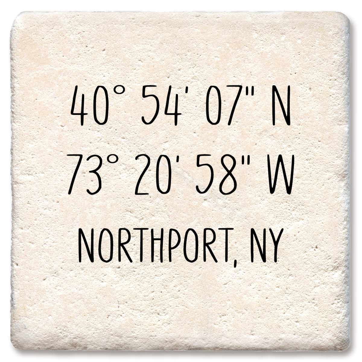 Custom City State Coordinates Coaster