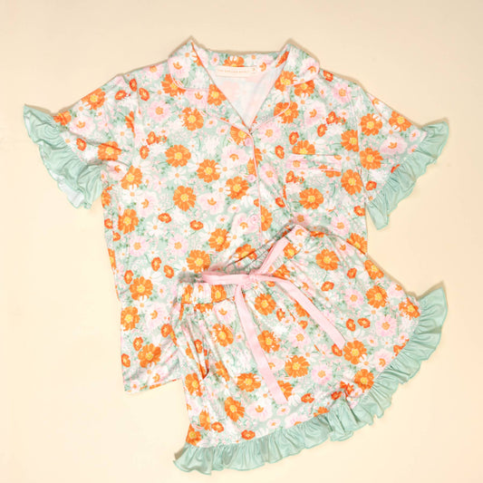 Bouquet Beauty Pajama Shorts Set