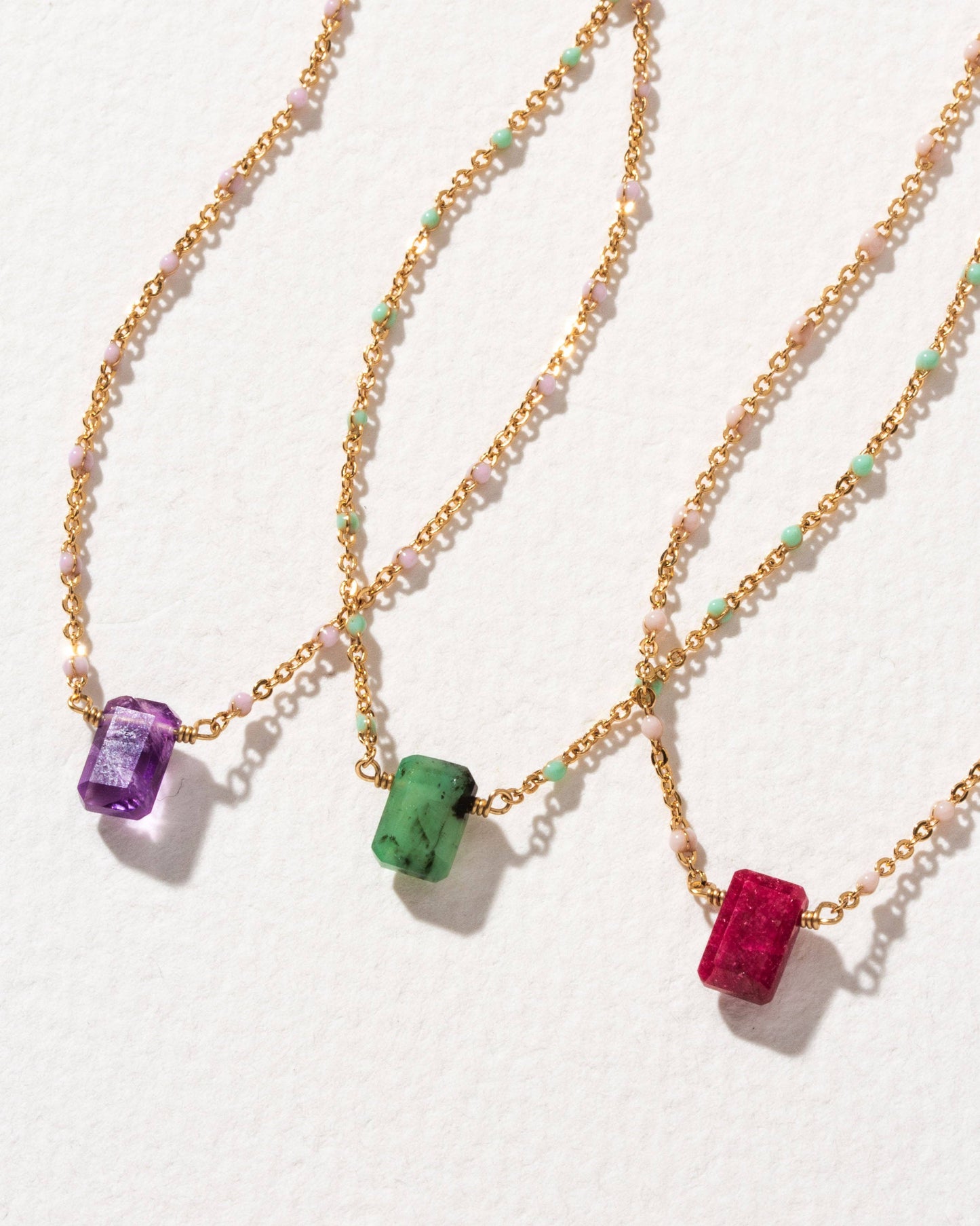 Prism Gems Birthstone Necklace - May
