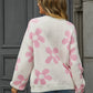 Pullover Floral Plus-Size Sweater