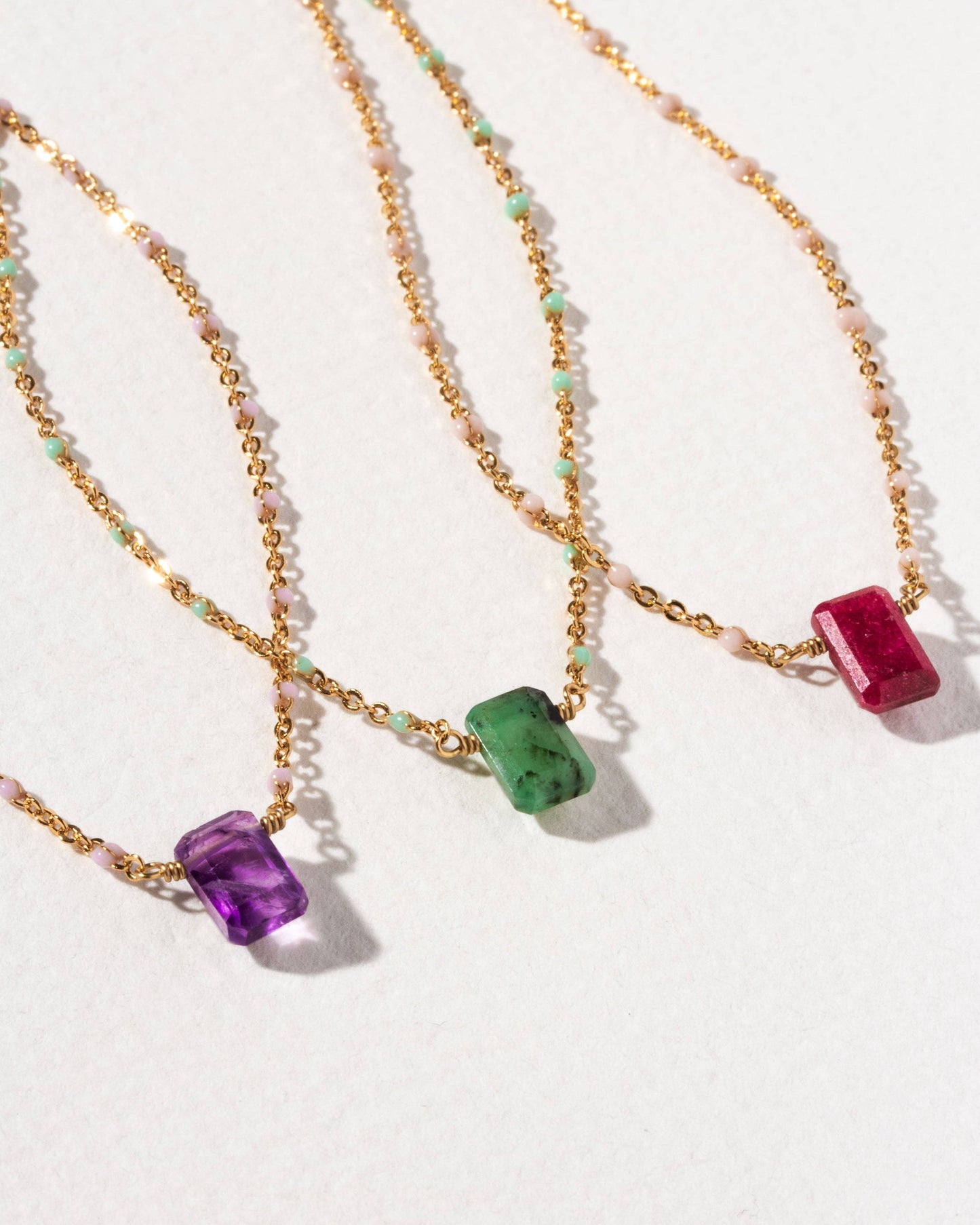 Prism Gems Birthstone Necklace - February