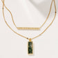 Stick Together Necklace Set- Moss Agate