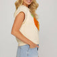 Orange Knit Sweater Top