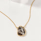 Earth, Wind and Fire Necklace Gold- Tourmalinated Quartz