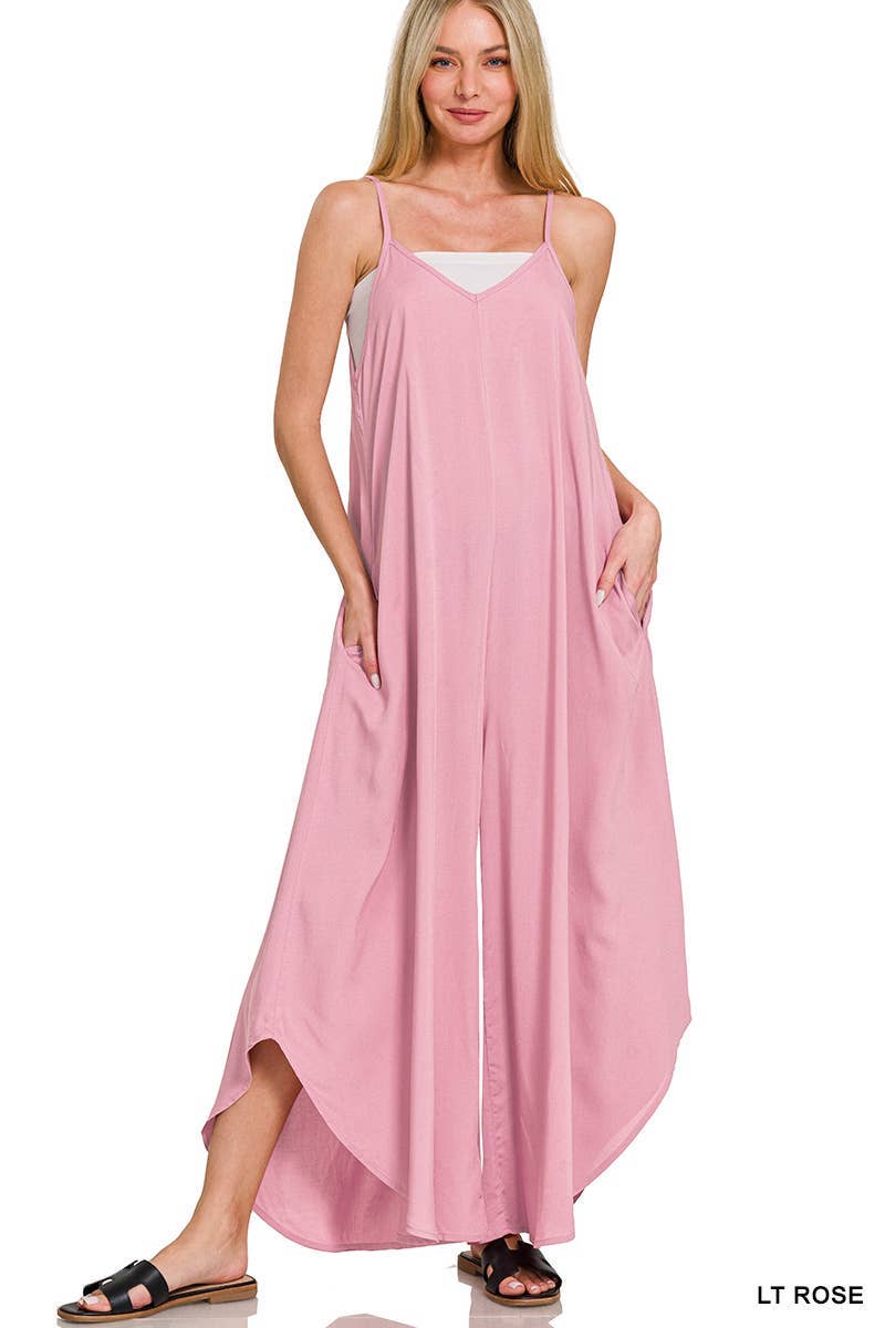 Wide Leg Rayon Challis Jumpers