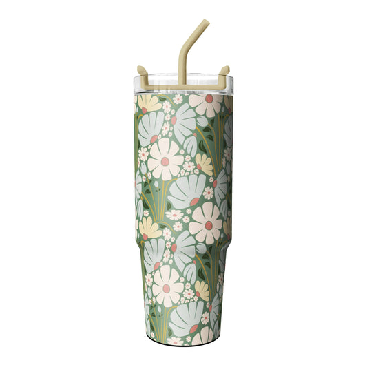 Wild Daisy 30oz Insulated Tumbler with Straw