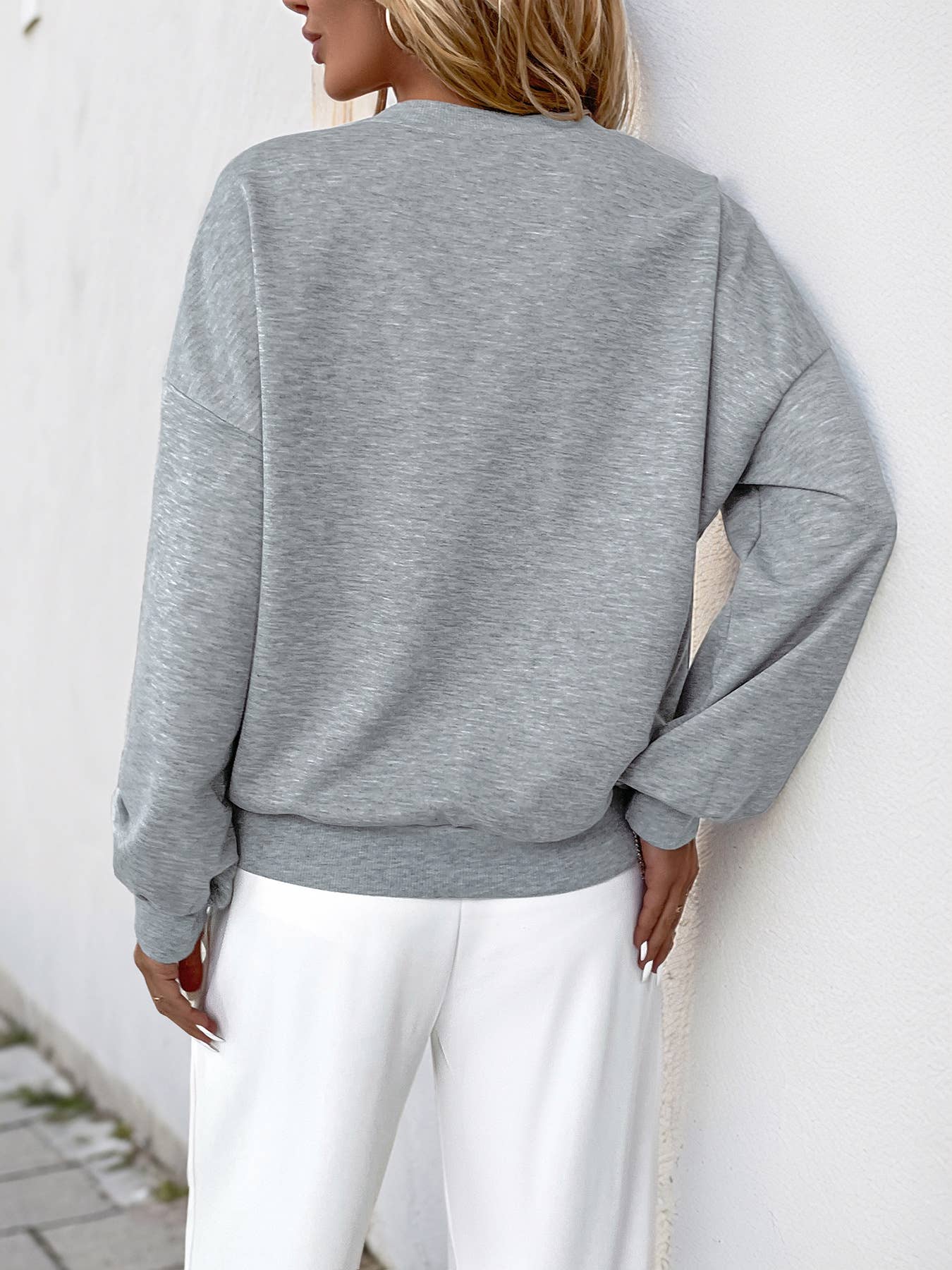 Pearl-Embellished Cutout Floral Sweatshirt