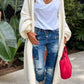 Love & Peace Exposed Seam Long Maxi Knit Cardigan