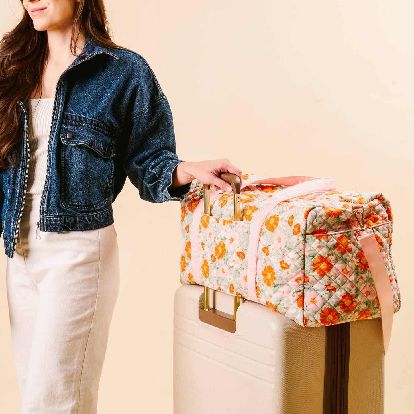 Bouquet Beauty Quilted Weekender Bag
