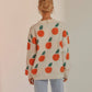 Tangerine patterned knitted sweater