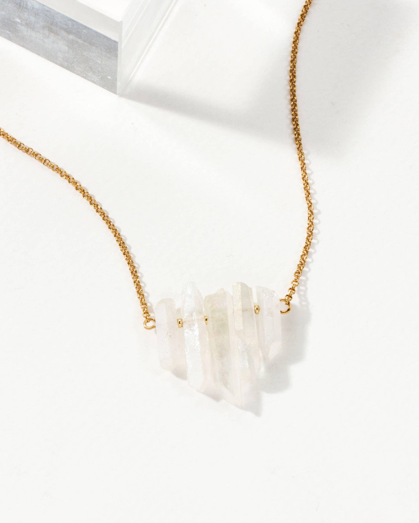 Rainy Day Necklace - Mystic Clear AB Quartz