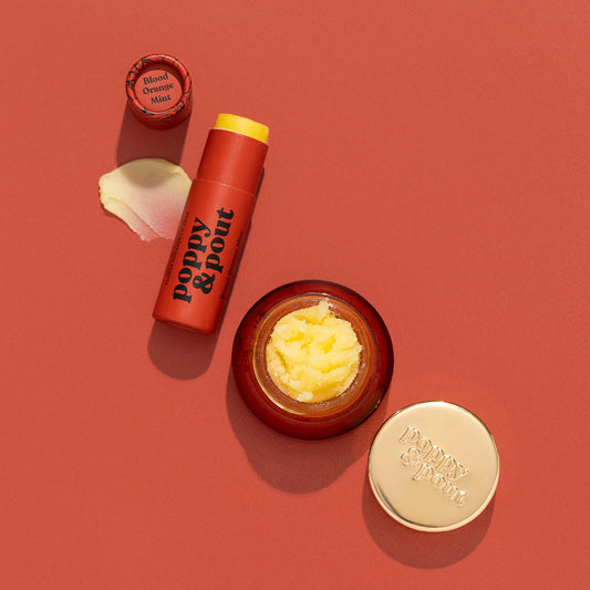 Poppy & Pout Blood Orange Mint Lip Care Duo