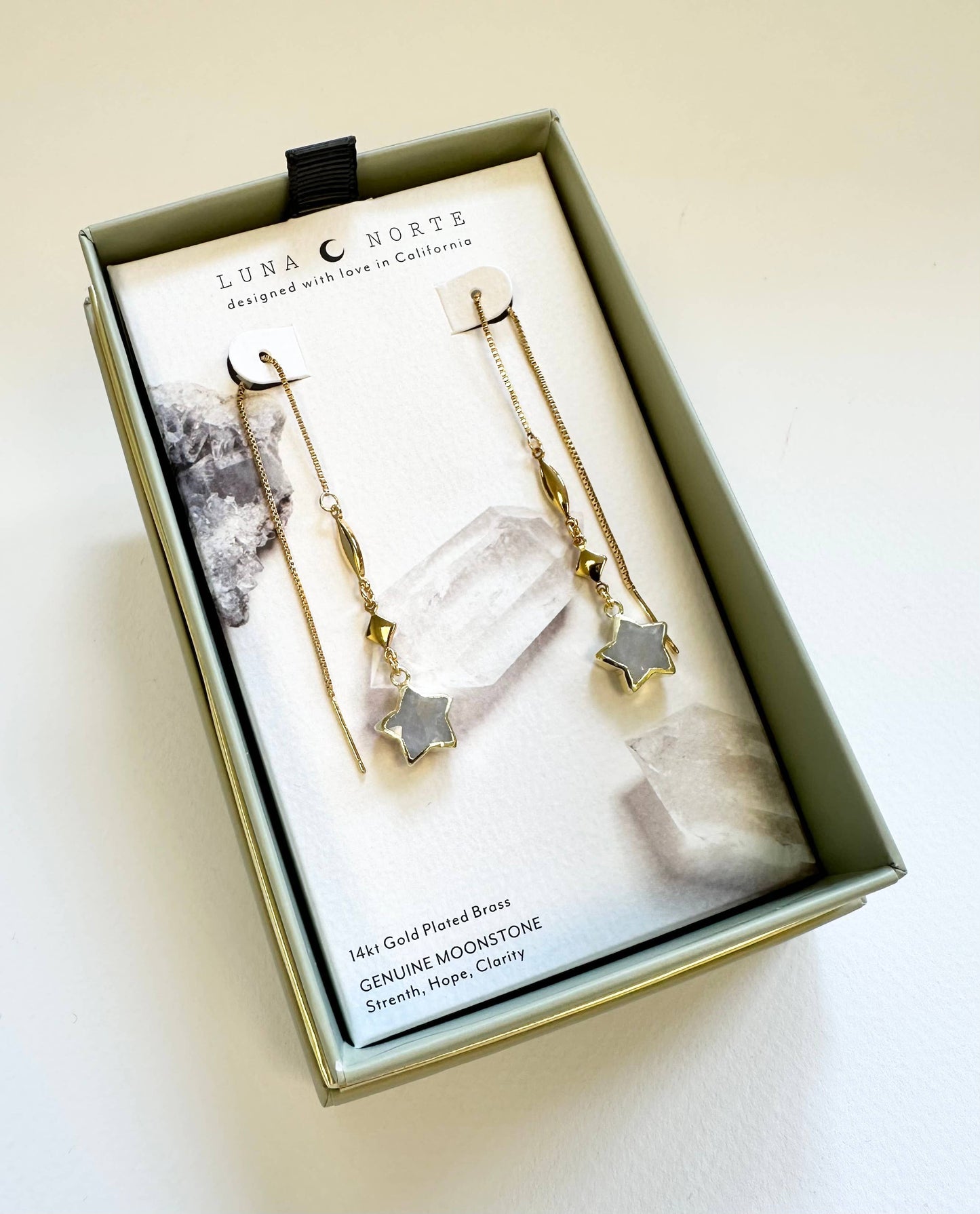Stella Dolce Threader Earring - Moonstone