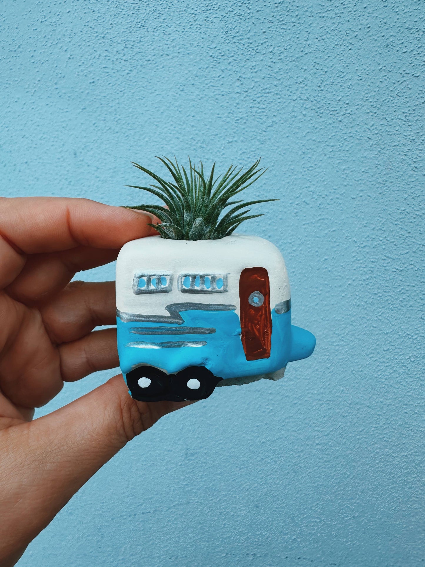 Vintage Camper Mini Planter with Air Plant