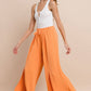 SOLID CREPE PALAZZO PANTS - ORANGE 2327