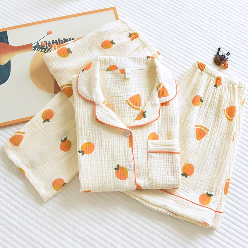 100% Cotton Orange Cutie Pajamas