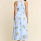 Fruit Smocked Neck Dress