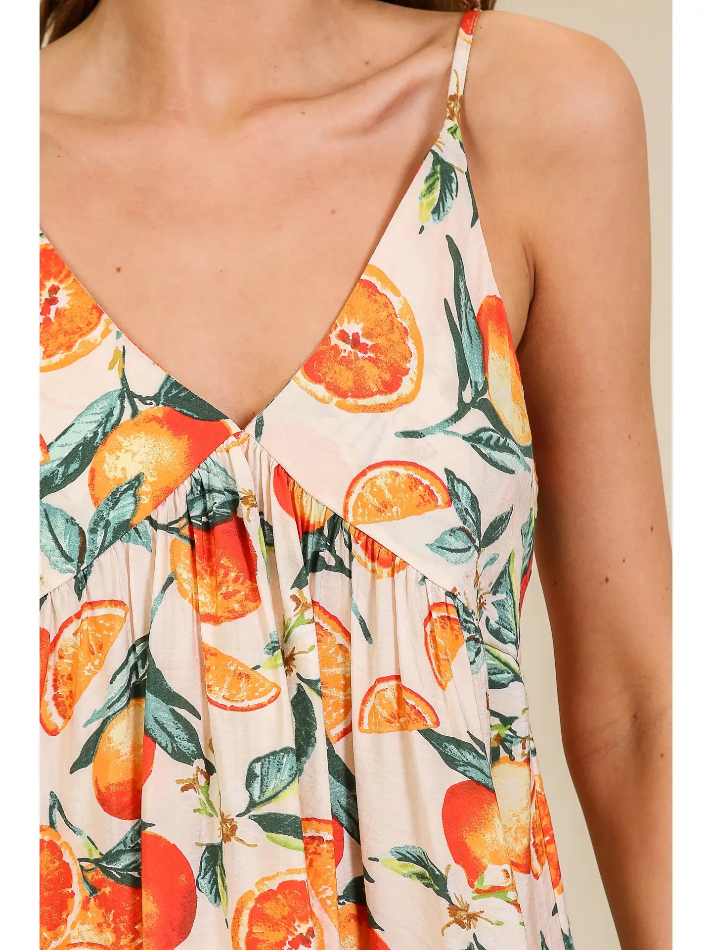 Citrus Chic Baby Doll Dress - Orange