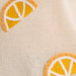 ORANGE PATCH SLEEVELESS KNIT TOP