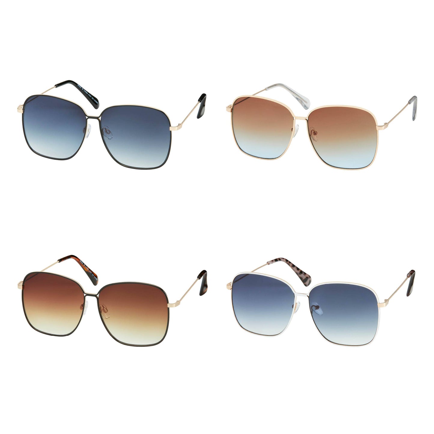 1305 NEW Jade -Metal Square Enamel Sunglasses