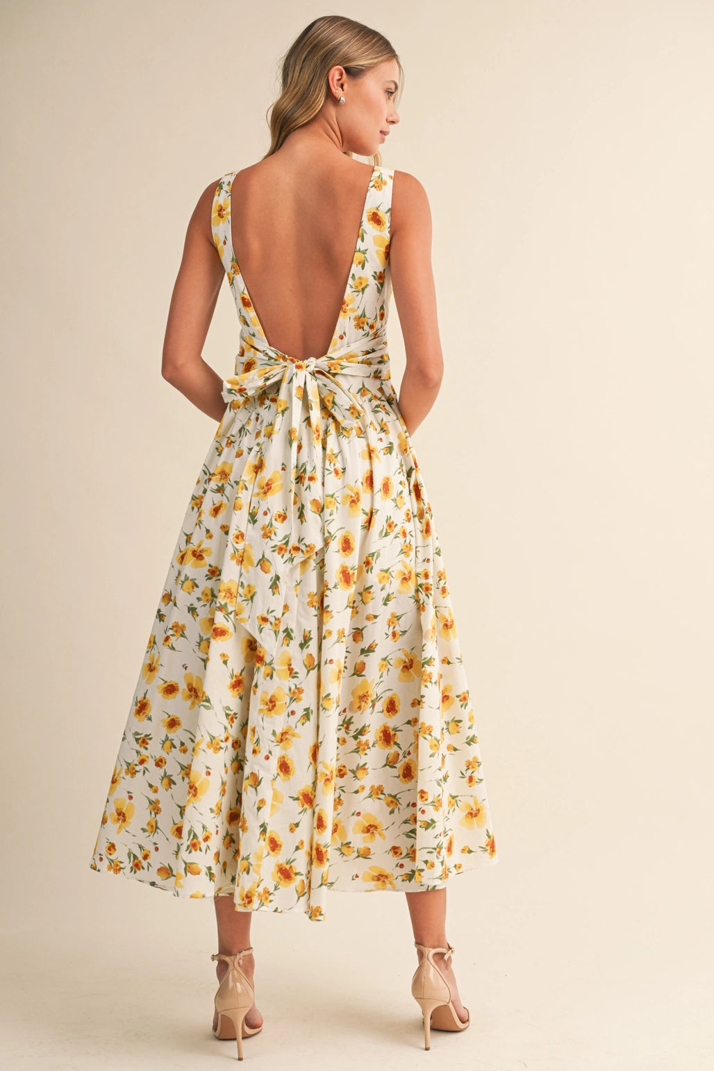 Flower Print Midi Dress