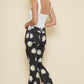 Daisy Printed Denim Flare Jeans