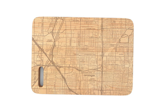 Custom Etched Orange Maple Bar Board