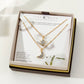 To the Moon and Back Best Friend Necklace Set- Moonstone