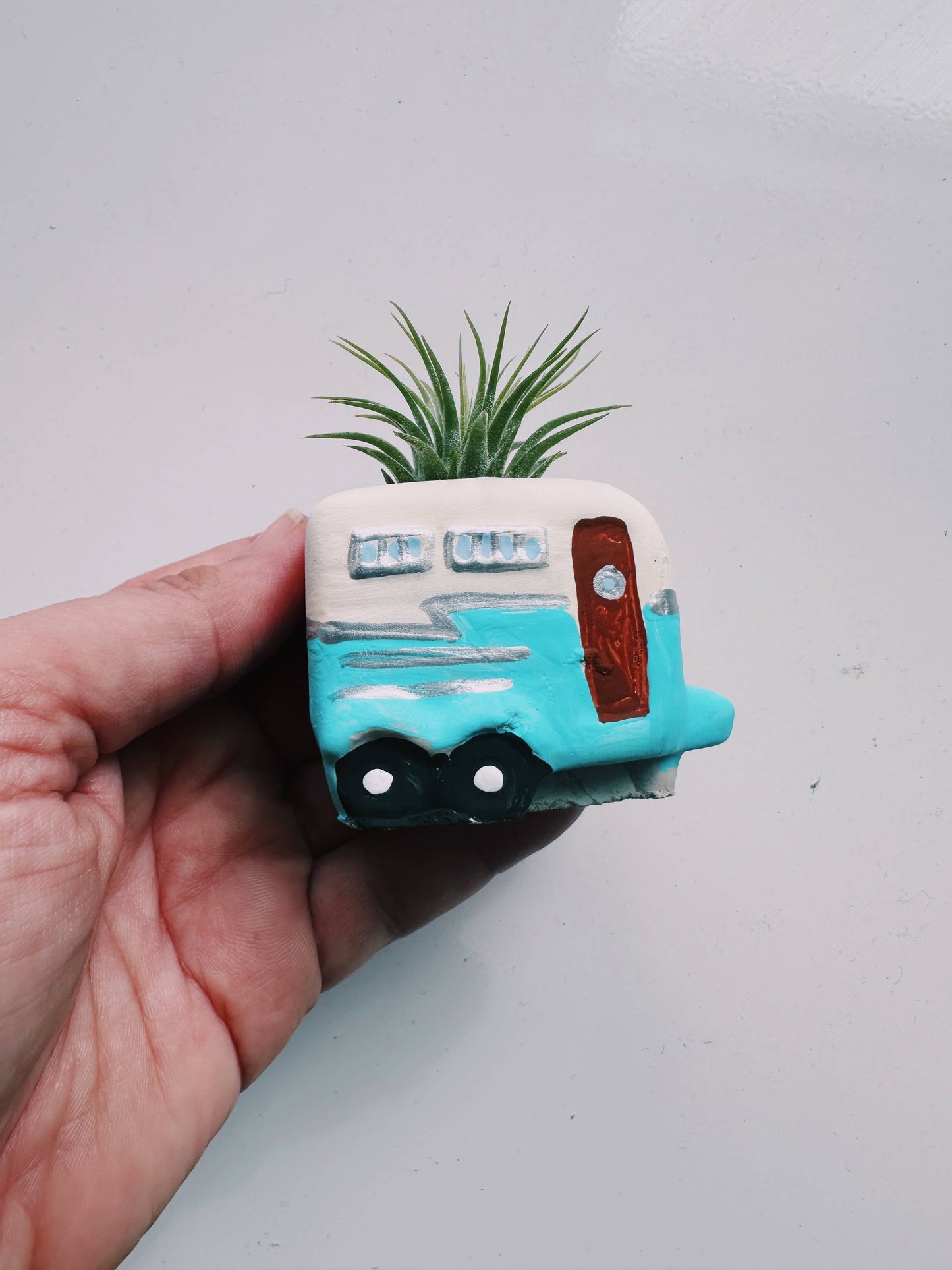 Vintage Camper Mini Planter with Air Plant