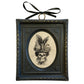 Lady Skull Print in Embossed Black & Brass Frame
