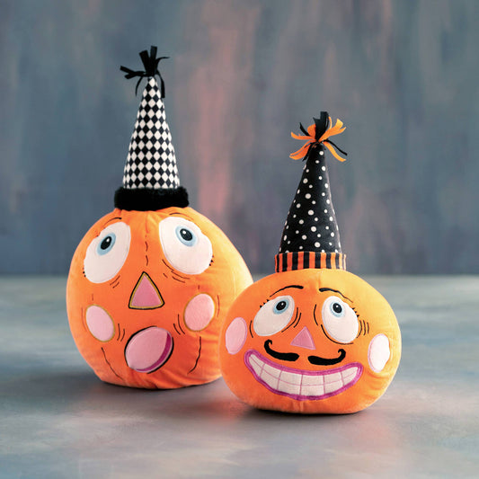 Glitterville Mustachio & Surprise Pumpkin Plush, 2 Asst, Fab