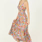 TWIST FRONT CUT OUT TIERED MAXI DRESS