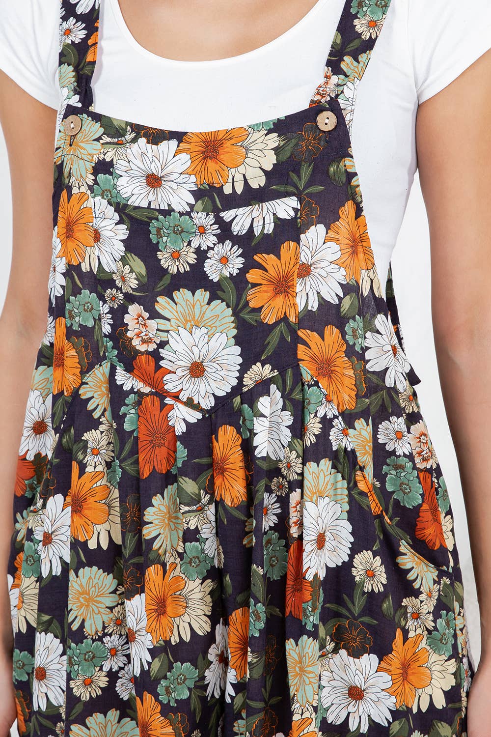 Flower Print Overall