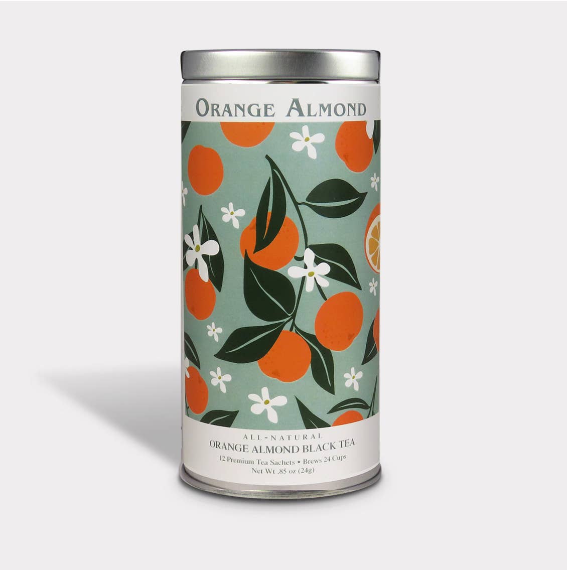 Fluer Nuevo Orange Almond- 12 Tea Sachets - Tall Tin
