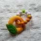 Fruits Orange Silicone Teether Rattles