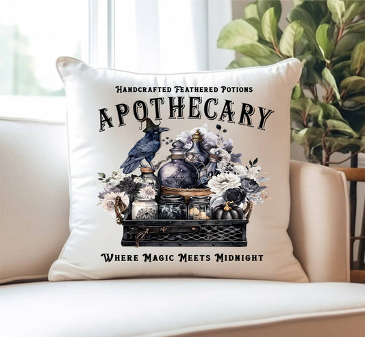 Halloween Apothecary Potions Pillow Cover (Only)