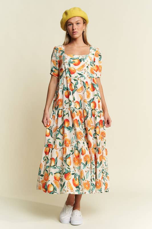 Orange Grove Dress with Pockets
