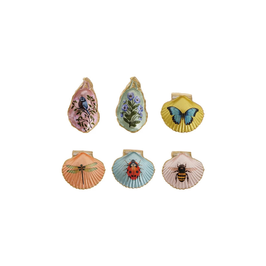 Shell Shaped Flora & Fauna Magnets