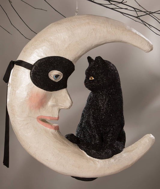 Hallow's Eve Cat on Moon