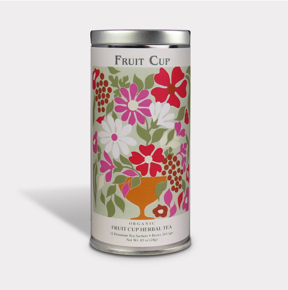 Fluer Nuevo Fruit Cup- 12 Tea Sachets - Tall Tin
