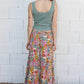 WIDE LEG FLORAL PRINTED SMOCKED PANTS