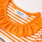 Halloween Striped Dress with Cat Smocking Embroidery –  Perfect for Fall